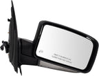TRQ Driver and Passenger Side Mirror Assembly Set Power Heated Memory Power Folding Turn Signal Puddle Light Smooth Black Pai