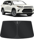 TINGLU Sun Shade for Toyota Grand Highlander 2024 2025 2026 Accessories Windshield Sun Shade Window Shade UV Rays Protection Sun Visor Cover with Steering Wheel Sunshade Storage Bag