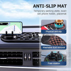 Multifunctional Vehicle-Mounted Anti-Slip Mat, Slip Mat Auto Universal Phone Holder, Rotatable Car Phone Holder Dashboard Mat