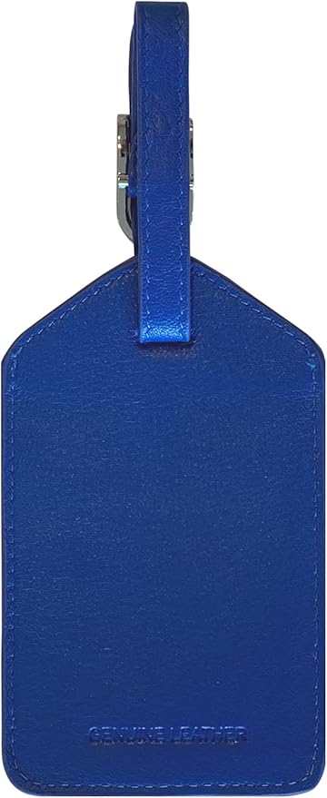 Personalized Monogrammed Leather Luggage Tags - 2 Pack