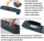 Car Sun Visor Mirror Covers and Base Replacement, Visor Vanity Mirror Caps w/Mirror for Porsche 996/997-911 986/987 for Boxster for Cayman 1996-2010,Left Driver or Right Passenger Side,1PCS