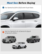 JOYTUTUS 220lbs Lockable Roof Rack Cross Bars Compatible with Hyundai Santa Fe 2019-2023, Heavy Duty Aluminum Car Crossbar for Roof Basket Cargo Bag Kayak Bike Skiboard Luggage Rack