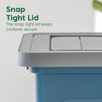 IRIS USA File Box Plastic File Organizer for Letter/Legal File, Document Box, Durable Storage Bin Tote with Secure Latching L