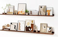 Floating Picture Ledge Shelves for Wall Set of 2, 55 Inches Picture Shelf with Ledge, Nursery Book Shelf for Toys Storage Kid