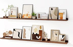 Floating Picture Ledge Shelves for Wall Set of 2, 55 Inches Picture Shelf with Ledge, Nursery Book Shelf for Toys Storage Kid