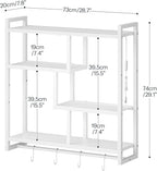 HOOBRO Gaming Floating Shelves with LED Lights, 28.7" LED Wall Mounted Shelf, 4-Tier Floating Wall Shelf for Storage, Display