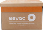 Wevac 8” x 150’ Food Vacuum Seal Roll Keeper with Cutter, Ideal Vacuum Sealer Bags for Food Saver, BPA Free, Commercial Grade
