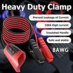 Jumper Cable Clamps Compatible with MIL 12V Battery, Silicone wire 2FT 8AWG Cable,12V Battery Jumper Starter for Cars Light Trucks Car Jump Starting Using Tool