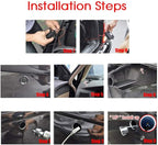 Car Reverse Backup Parking Sensor System Universal LED Parking Detector Monitor with 8 Sensor, 12V DC, 0.3-2.5m