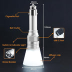 Small Flashlight Rechargeable with Diffuser 12 Volt Car Cigarette Lighter & USB C Charge for Auto Vehicles Emergency, Car Esc
