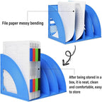 Lemical Paper Storage Containers 4 Pack Scrapbook Storage Box Portable Project Case for 8.5 x 11 Paper Letter Plastic Documen