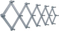 SKOLOO Accordion Wall Hanger with 16 Hooks, Modern Expandable Coat Rack Hat Rack for Wall, Solid Wooden, Dusty Gray Oak
