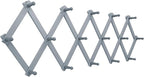 SKOLOO Accordion Wall Hanger with 16 Hooks, Modern Expandable Coat Rack Hat Rack for Wall, Solid Wooden, Dusty Gray Oak