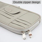 Car Sun Visor Organizer, Auto Interior Accessories Pocket Organizer - Car Truck SUV Storage Pouch Holder, with Multi-Pocket Net Zipper (Gray)