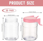 Unittype 20 Set Pegboard Organizer Accessories Peg Boards Jars with Lids Plastic Pegboards Bins Storage Containers Clear Peg 
