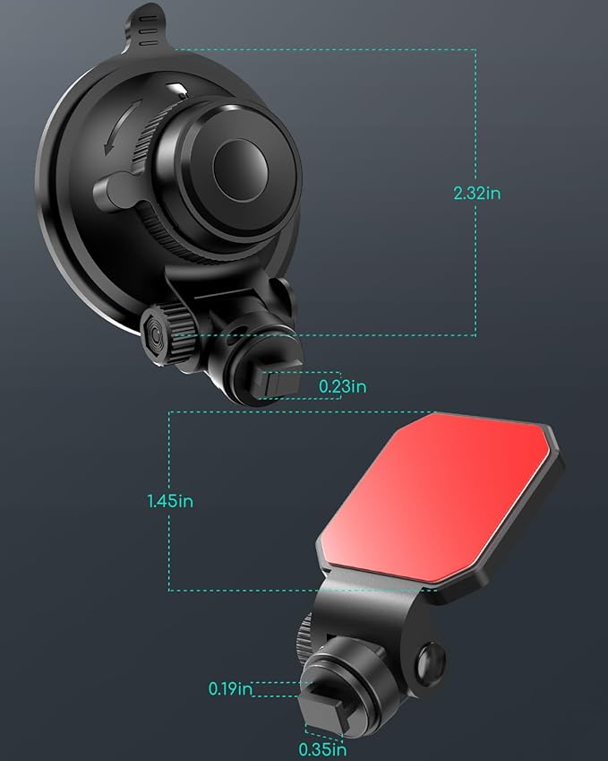 COOAU Car Dash Cam Mounting Bracket, Adjustable Windshield Mount for Dash Camera, Suction Cup Mount for Dashboard Camera, Suitable for D20, D20S, D30S