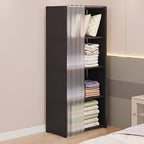 Portable Closet Wardrobe for Small Room, Clothes Storage Rack, Clothes Organizer Cabinet, Dust-Proof Garment Shelf for Home B