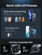LISEN for iPhone 16 MagSafe Car Mount, [Quick Install] Ultra Magnetic Long Arm Mag Safe Car Phone Holder Vent, Car Accessories Fit for iPhone 16 Pro Max 15 14 13 12 Plus Mini Men Women, Blue