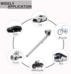 CZC AUTO Tire Pressure Gauge Heavy Duty Dual Head Mechanical Air Gauge Stainless Steel Stem for Car RV ATV Truck Motorcycle Bike, 10-120PSI (5 Pack)