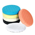 Buffing Polishing Pads and Wool Pad, 6Pcs 5.5 Inch Face for 5 Inch Backing Plate Compound Buffing Sponge Pads Cutting Polishing Pads Kit for Car Buffer Polisher, Polishing and Waxing