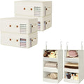 GRANNY SAYS Clothes Storage Bags 4-Pack, 3-Shelf Hanging Organizer 2-Pack