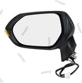 Driver Side Mirror Assembly Compatible with Toyota Corolla 2020-2025 Heated with Turn Signal, Power Adjustable Glass Replace 8794012G00, TO1320394, 8794002926 Black (6Pin Left)