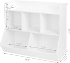 UTEX Toy Storage Organizer with Bookcase, Kid’s Multi Shelf Cubby for Books,Toys, Storage Organizer for Boys,Girls Play Room/