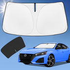 Sun Shade Sunshade for Nissan Altima Windshield Cover, 4-Layer Front Window Shade Custom fit Altima 2019-2025 2026 Sun Visor 240T Retractable Shade Blocks UV Rays Cooler Car Accessories