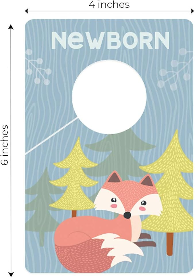 Woodland Closet Clothing Size Dividers / 4" x 6" Closet Organizers for Newborn Baby to 4T Clothes / 10 Forest Animal Baby Clo
