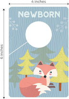 Woodland Closet Clothing Size Dividers / 4" x 6" Closet Organizers for Newborn Baby to 4T Clothes / 10 Forest Animal Baby Clo