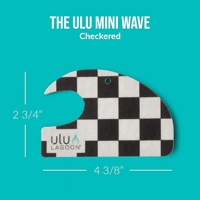 ulu Lagoon Hanging Car Air Freshener | Tropical Beach Coconut Surf Wax Scent Mini Wave | Long Lasting Car Freshener, Closet a