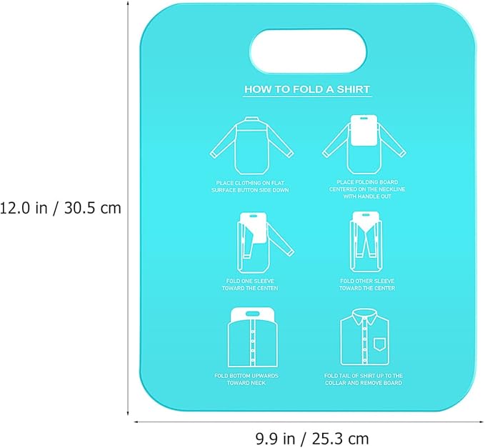 Cabilock Shirt Folding Board Adult Size 12X10 Inch Clothes Folder Laundry Organizer 2-Pack T-Shirt Folding Tool for Neat and 
