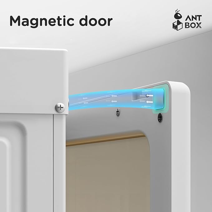 ANTBOX Portable Wardrobe Closet Storage Organizer for Clothes,Suitable for Living Room, Bedroom,Plastic Wardrobe with Magneti