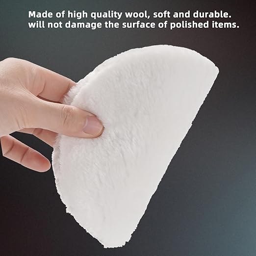 Buffing Polishing Pads and Wool Pad, 6Pcs 6.5 Inch Face for 6 Inch Backing Plate Compound Buffing Sponge Pads Cutting Polishing Pads Kit for Car Buffer Polisher, Polishing and Waxing