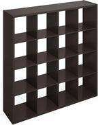 Furinno Simple Cube Storage Organizer, 16-Cube Display Shelf, Open Back Shelving Unit, Storage Shelves, Extra Thick Frame, fo
