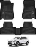 3W Floor Mats for Mercedez Benz GLB250 GLB35 AMG 2020-2026, TPE All Weather Custom Fit Floor Liner for Benz GLB 250/35 AMG 1st & 2nd Row Car Mats, Black