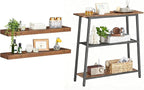 HOOBRO Floating Shelf and Console Table Bundle, Wall Mounted Shelf Set of 2, Small Entryway Table with Storage Shelves, BF80B