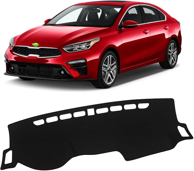 FIILINES Dash Cover for Kia Forte 2019-2024, Dashboard Mat Cover for Forte Accessories Sunshade Nonslip Mesh Protector No Gla