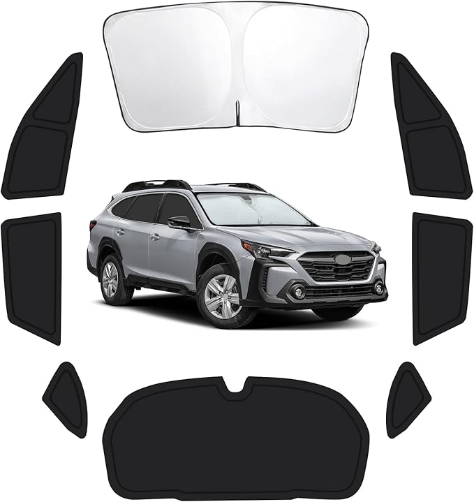 8PCS Car Window Shades for Subaru Outback 2020-2025, Window Covers for Outback Windshield Side Rear Windows, Full Set Privacy Protection Car Sunshade Accessories with UV Blocking for Camping Napping