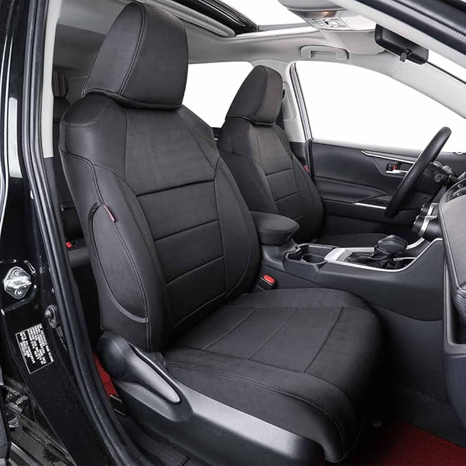 EKR Rav4 Seat Covers Custom Fit for Toyota Rav4 (Hybrid) Woodland/Limited 2026,Car Seat Cover Full Set for SUV,Neoprene(Black