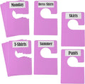 10 Pack White Clothing Rack Size Dividers Plus 45 Labels (1 Inch) and 18 Large Blank Labels, Large Rectangular Clothing Close