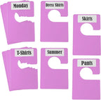 10 Pack White Clothing Rack Size Dividers Plus 45 Labels (1 Inch) and 18 Large Blank Labels, Large Rectangular Clothing Close