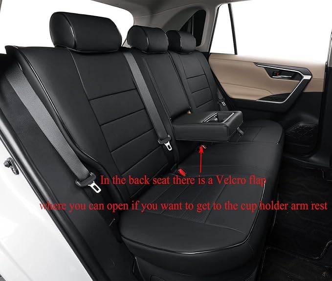 EKR Rav4 Seat Covers Custom Fit for Toyota Rav4 2016 2017 2018(Hybrid) LE,SE,XLE,Limited, Leather Car Seat Cover Full Set for