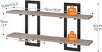 HOOBRO Floating Shelves and Console Table Bundle, Wall Mounted Shelf Set of 2, 15.7" Narrow Entryway Table with Charging Stat