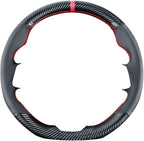 DIY Stitching Carbon Fiber Steering Wheel Cover for Subaru WRX STI and Levorg 2015 2016 2017 2018 2019 / STI S209 2019 15 inches Leather Interior Accessories