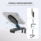 NEEWER Magnetic Continuity Camera Mount for Desktop Monitor, Arca Type Base Tri Fold Desk Phone Webcam Mount Stand Holder, Compatible with MagSafe iPhone iMac Apple TV 4K Mac Laptop Samsung, SP08