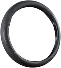 Moyishi Top Leather Steering Wheel Cover Universal Fit Soft Breathable Steering Wheel Wrap (Orange2)