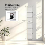 7 Tier Wall Shelves with RGB Light, Lack Wall Shelf Unit, Vertical Shelf with Remonte Control,White Shelves