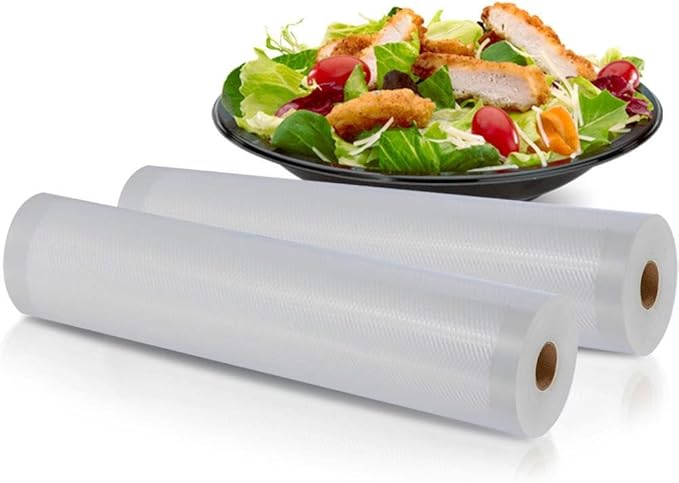 NutriChef Vacuum Sealer Bags 8x50 Rolls 2 pack Compatible with All Brands, Commercial Grade, Heavy Duty, Great for vac storag