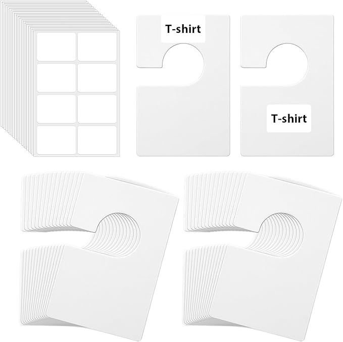 32 Pack Closet Dividers for Hanging Clothes Clothing Size Dividers,Size Markers for Clothing White Clothings Rack Reusable Cl